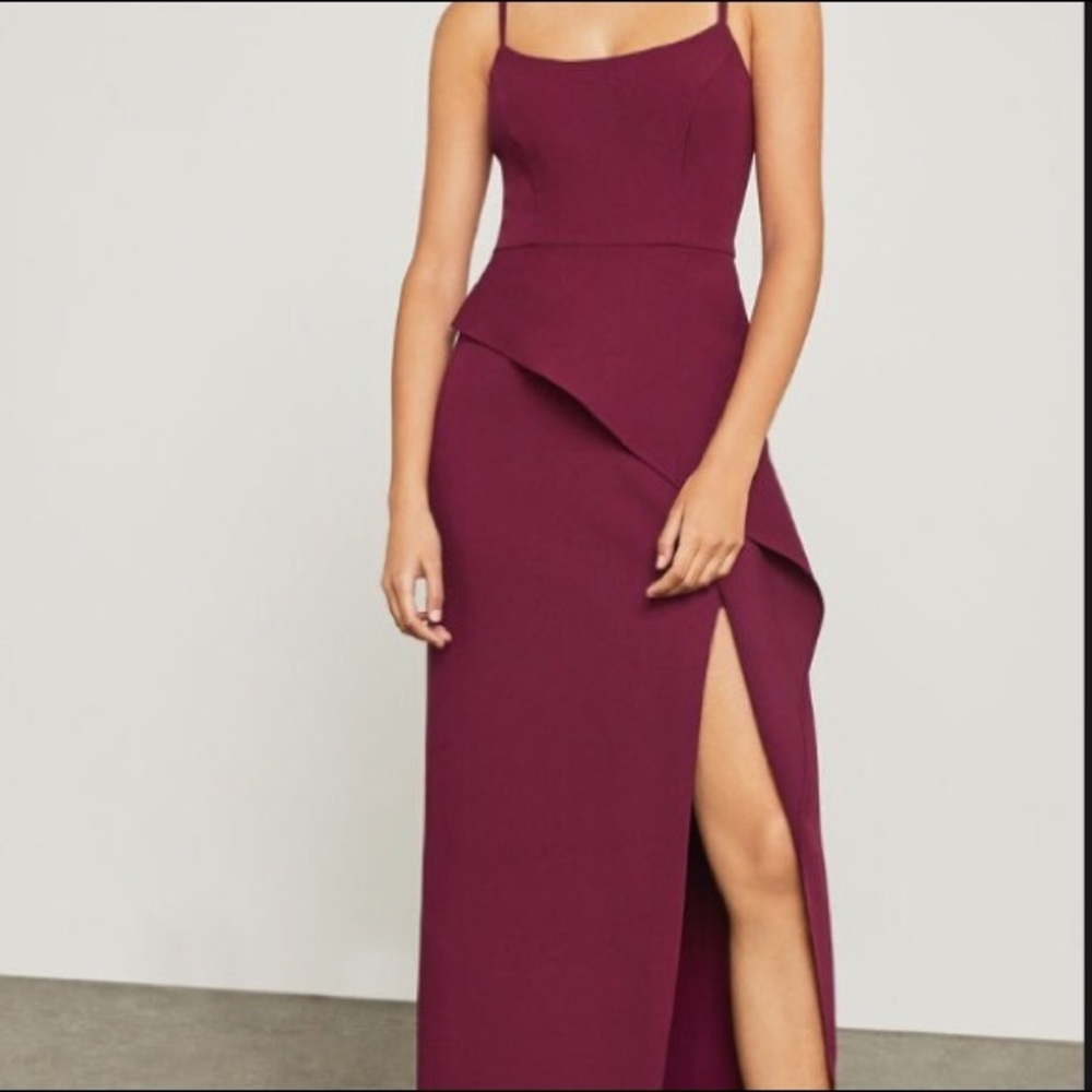 BCBG MAX AZRIA STELUH PEPLUM GOWN DRESS SZ 2